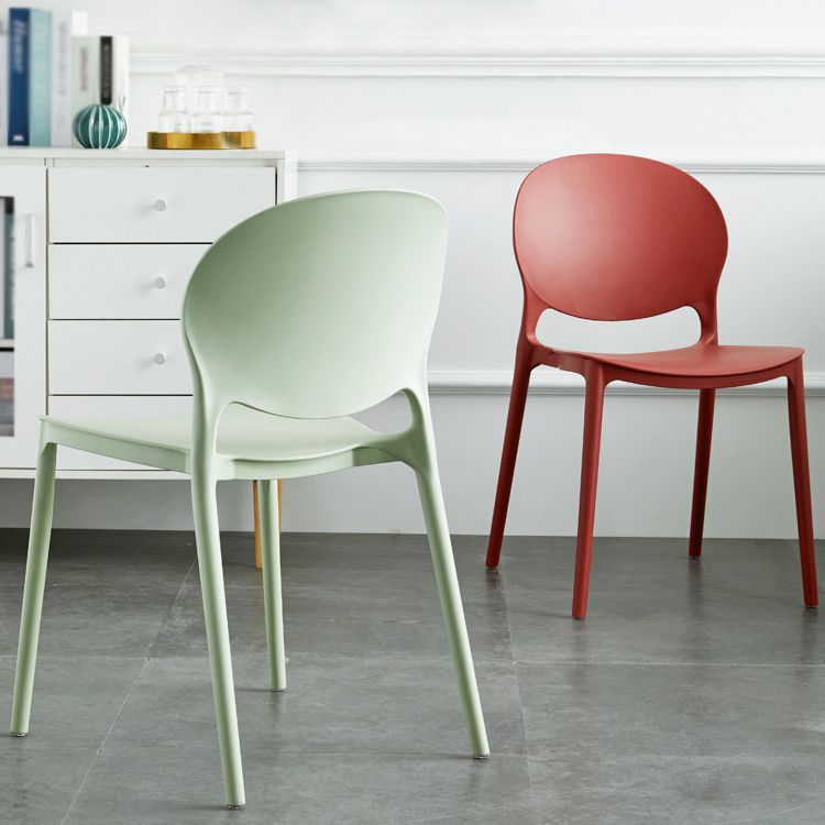 Sedia da sala da pranzo contemporanea in plastica aperta sedia laterale impilabile