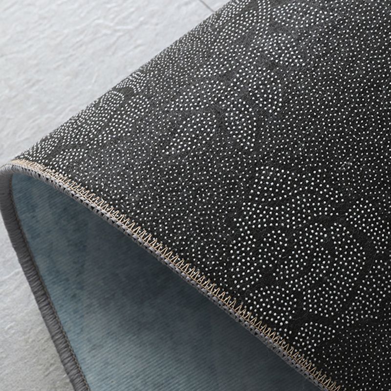 Dark Gray Butterfly Rug Polyester Modern Rug Stain Resistant Rug for Drawing Room