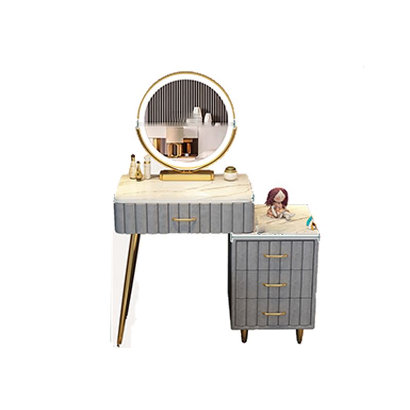 Lighted Mirror Makeup Vanity Desk Standing Makeup Vanity Set