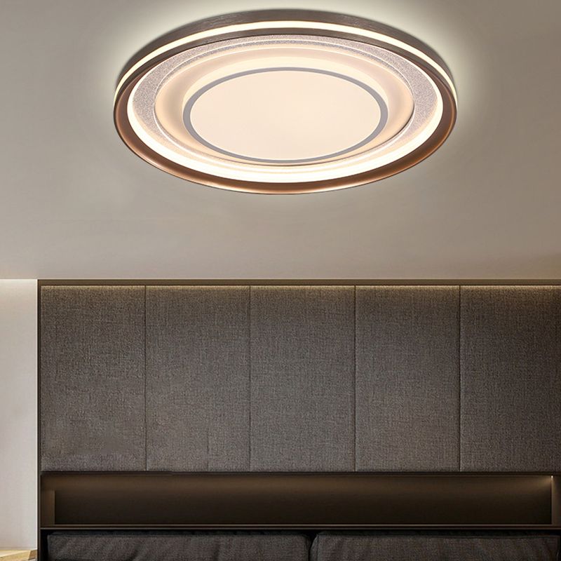 Modern Geometric Flush Mount Metal 1 Light Ceiling Light for Living Room