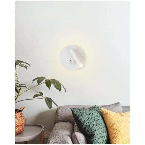 Modern Minimalist Style Cylinderical Sconce Light Fixtures Metal 2 Lights Wall Light