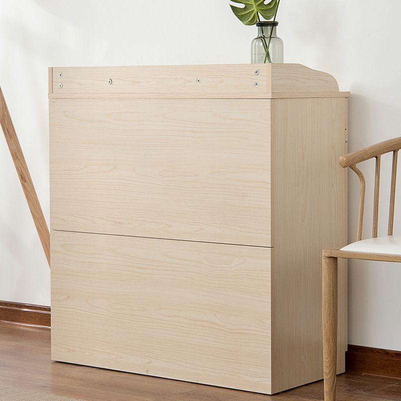 35.4" Tall 2 - Door and 2 - Drawer Accent Cabinet Faux Wood Storage Cabinet