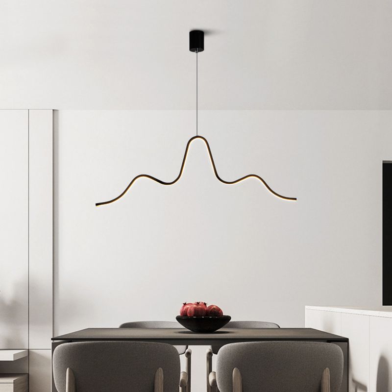 Modern Style Geometric Shape Island Pendant Metal Island Light Fixtures for Dining Room
