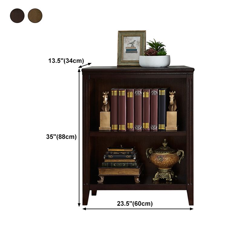 Home Standard Bookcase Contemporary Solid Wood Fixed Bookshelf