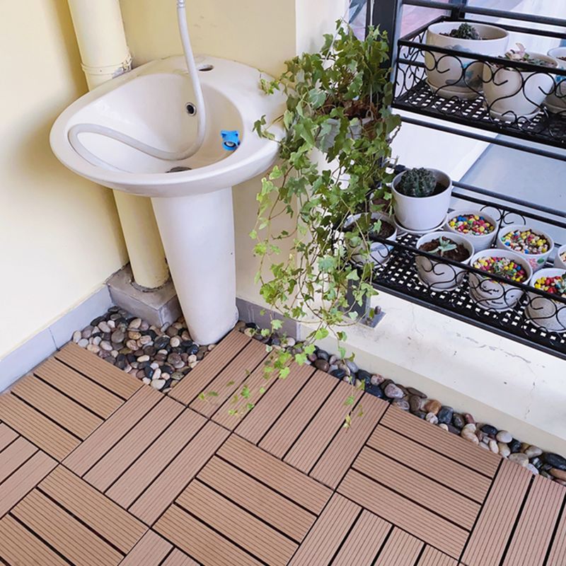 Interlocking Patio Flooring Tiles Striped Pattern Flooring Tiles Garden