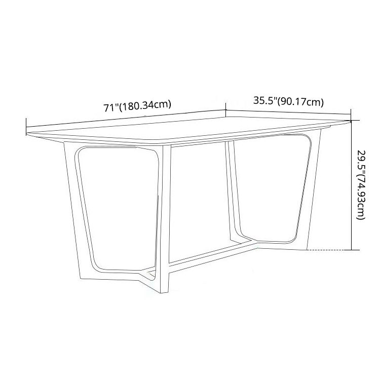 Modern Rectangle Shape Standard Dining Set Sintered Stone White Dining Set for Kitchen