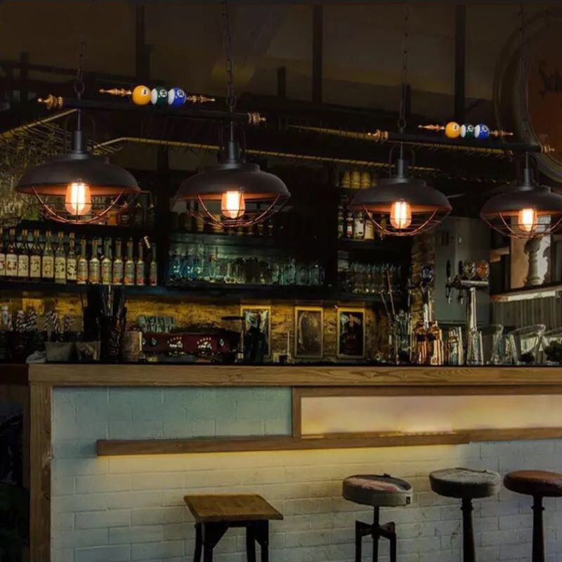 Industrial Style Hanging Lamp Dome Shade Island Light Fixture for Bar (Included Balls)