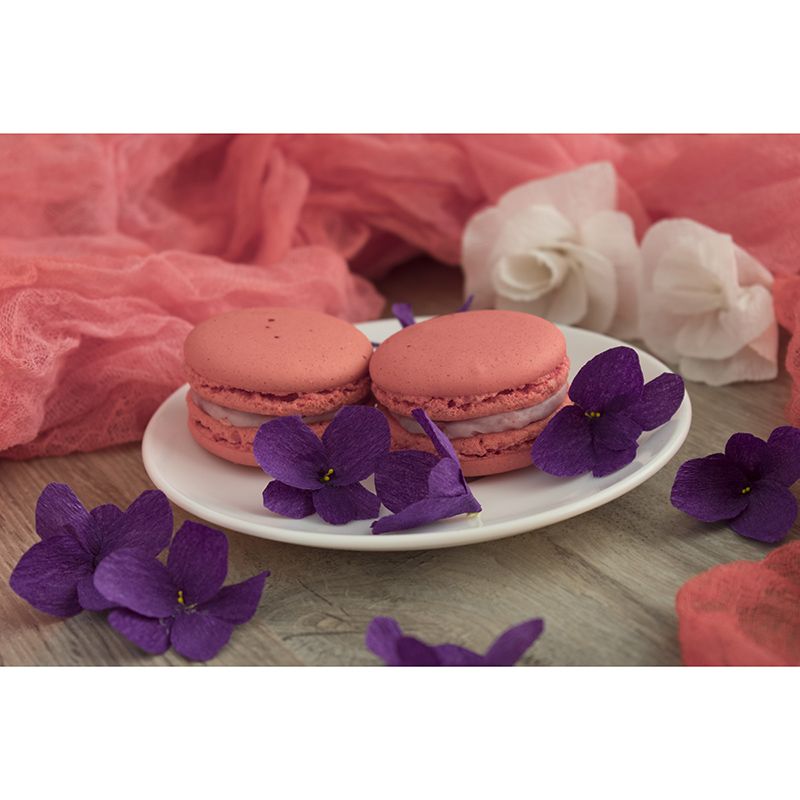 Macaron Dim Sum Mural Modern Decorative Dessert Shop Wall Art, Stain Resistant