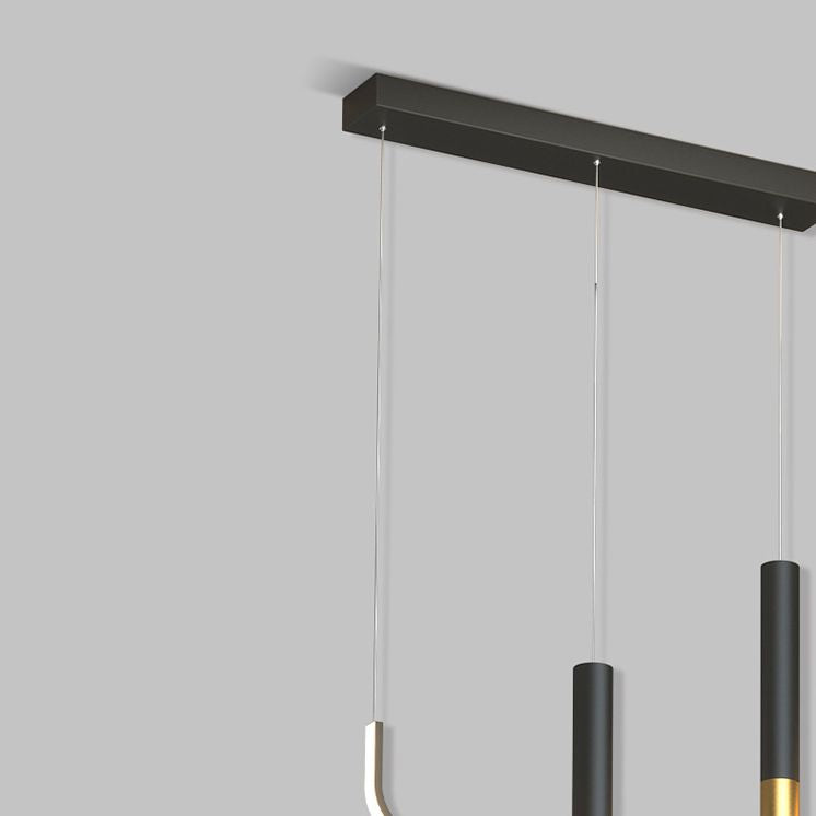 Silica Gel Linear LED Island Light in Modern Concise Style Aluminium Pendant Light for Dining Room