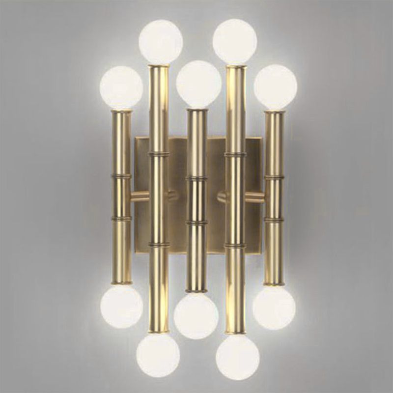 Tubos Apliques de pared metálicos Fixes de iluminación Estilo moderno Luz de pared de 10 luces