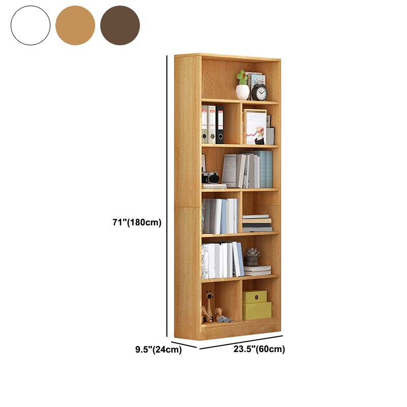Closed Wood Bookcase Modern Minimalist Home Living Room Standard Bookshelf