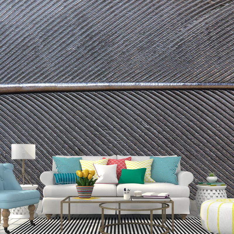 Beautiful Feather Wall Mural Modern Style Mildew Resistant for Bedroom