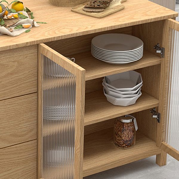 Traditional Stationary Kitchen Island table Wood Kitchen Island table with Drawer