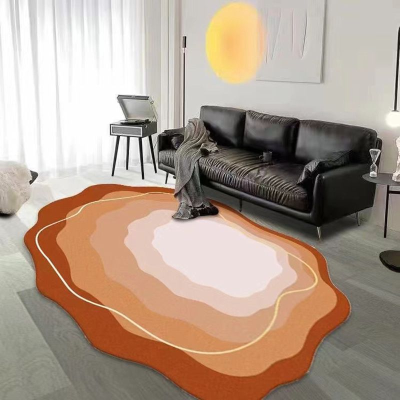 Novelty Irregular Shape Rug Modern Area Rug Polyester Easy Care Carpet for Living Room