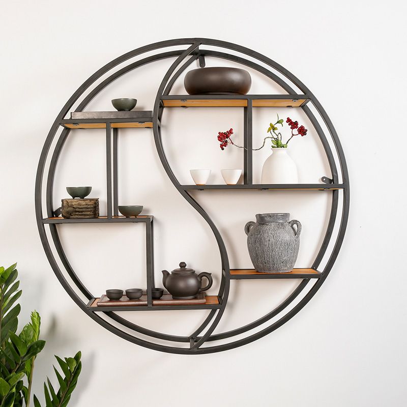 Modern Iron Floating Bookshelf Living Room 7.87" W Book Shelf