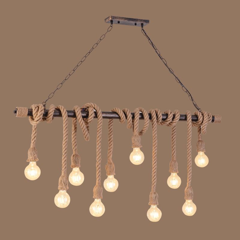 Bulb esposto Isola lampadario Luci industriali Fissature del lampadario per lampadario per tavolo da pranzo