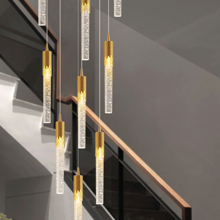 Column Hanging Light Fixtures Post-Modern Aluminum Ceiling Pendant for Living Room