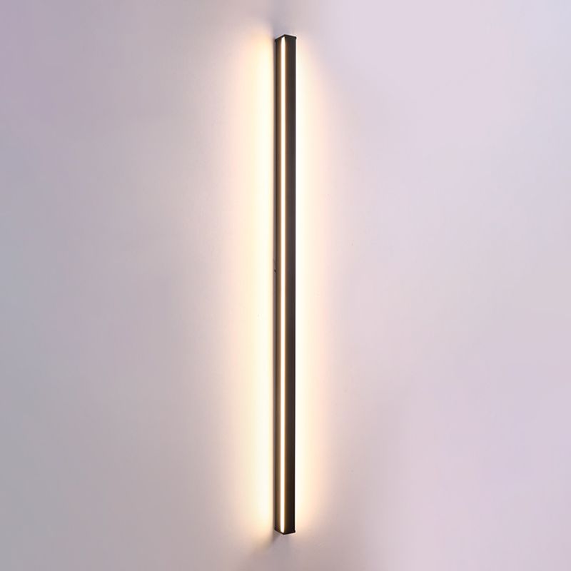Lineare Form Metallwand Licht moderne Einlichtwandhalterung Leuchte in Schwarz