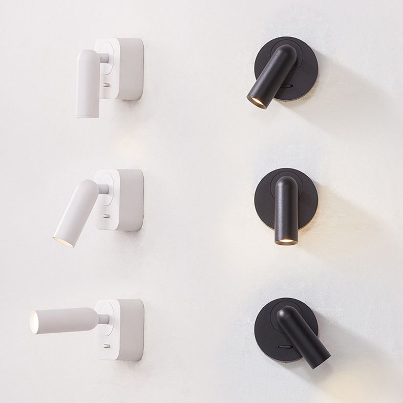 Plan de pared LED de aluminio esmerilado en la simplicidad moderna Luz de pared geométrica de metal para el dormitorio