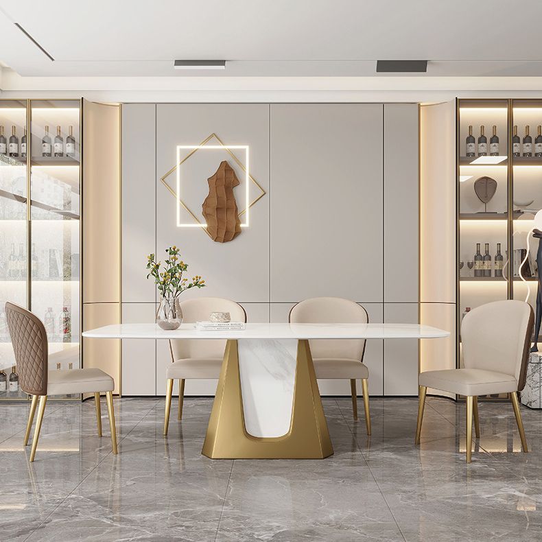 Modern 1/3/4/5/7 Pcs Dining Chairs Set Sintered Stone Dining Room Set