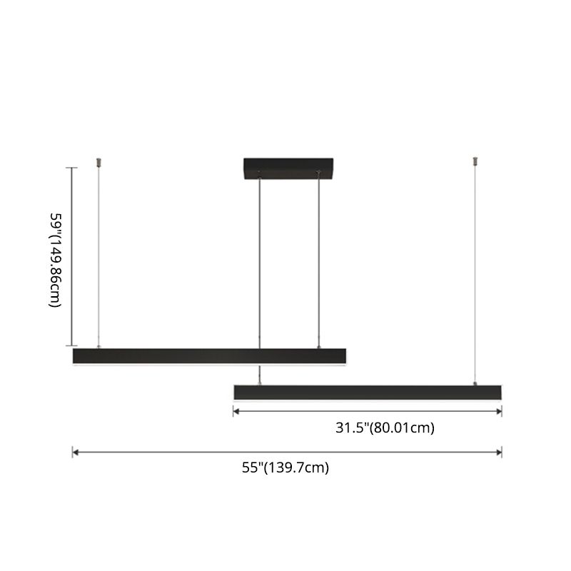 Linear Island Pendant LED New Modern Ceiling Pendant Light for Dining Room