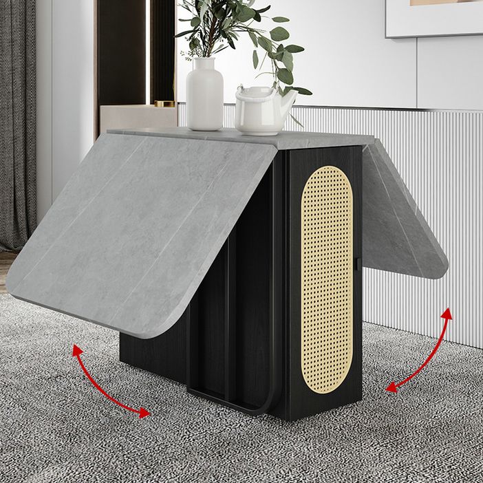 Mesa de comedor de madera plegable mesa moderna moderna medieval con base de caballete de almacenamiento