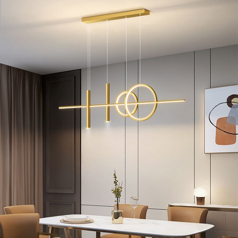 Modern Metal Track Light Multi-Head Restaurant Island Lighting Fixtures with Acrylic Shade