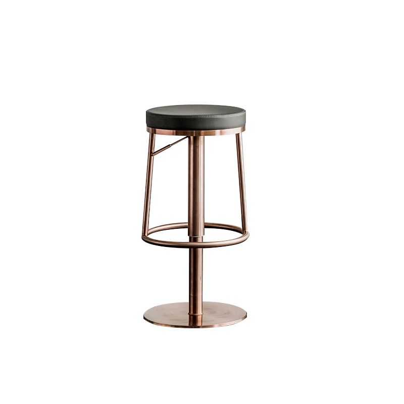 Glam Faux Leather Barstool Liftable Counter Bar Stool for Kitchen