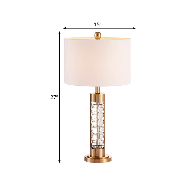 1 ombrello a testa lampada da comodino tradizionale tavolo da tavolo bianco tradizionale con base in metallo oro