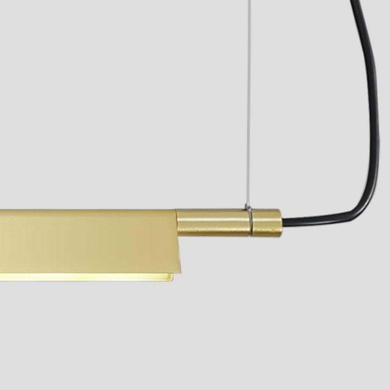 Modern Style Linear Shape Island Light Metal 1 Light Island Lighting