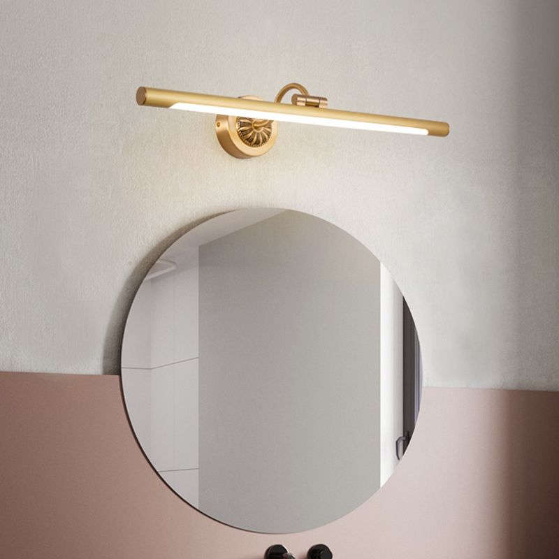 Modern Style Linear Shape Wall Sconce Metal 1 Light Sconce Light for Shower Room