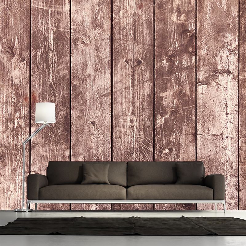 Wood Grain Industrial Style Wall Covering for Home Decor, Stain Resistant