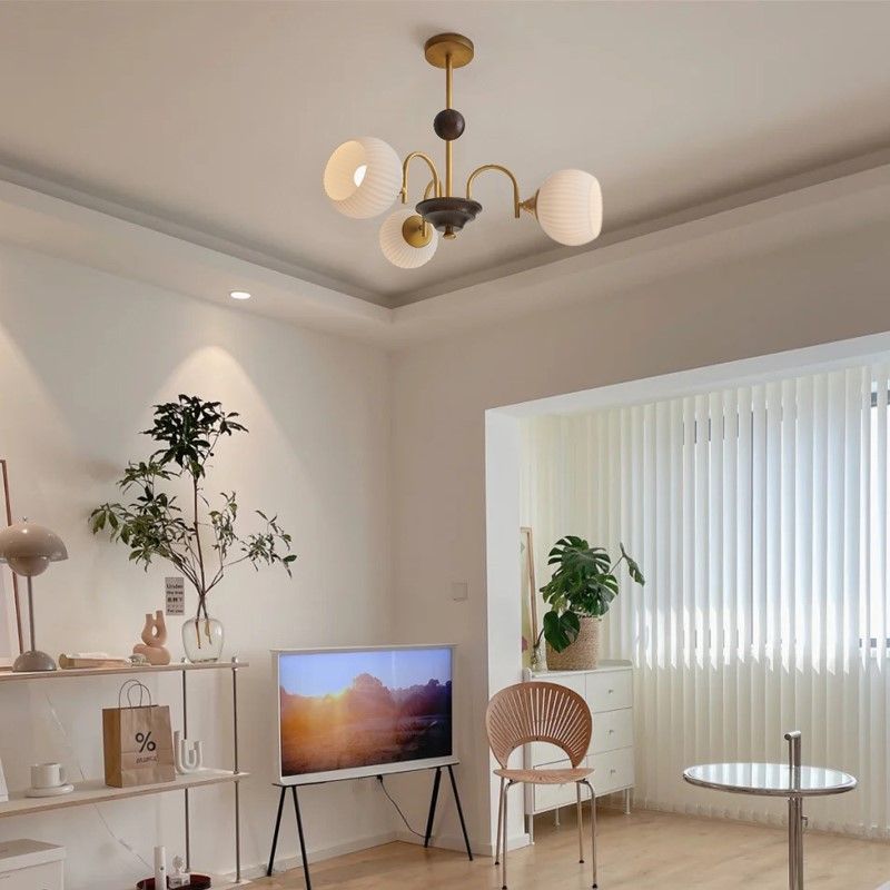 Luz de colgante de techo de lámpara geométrica Luces de lámpara de lámpara múltiple de estilo de metal moderno