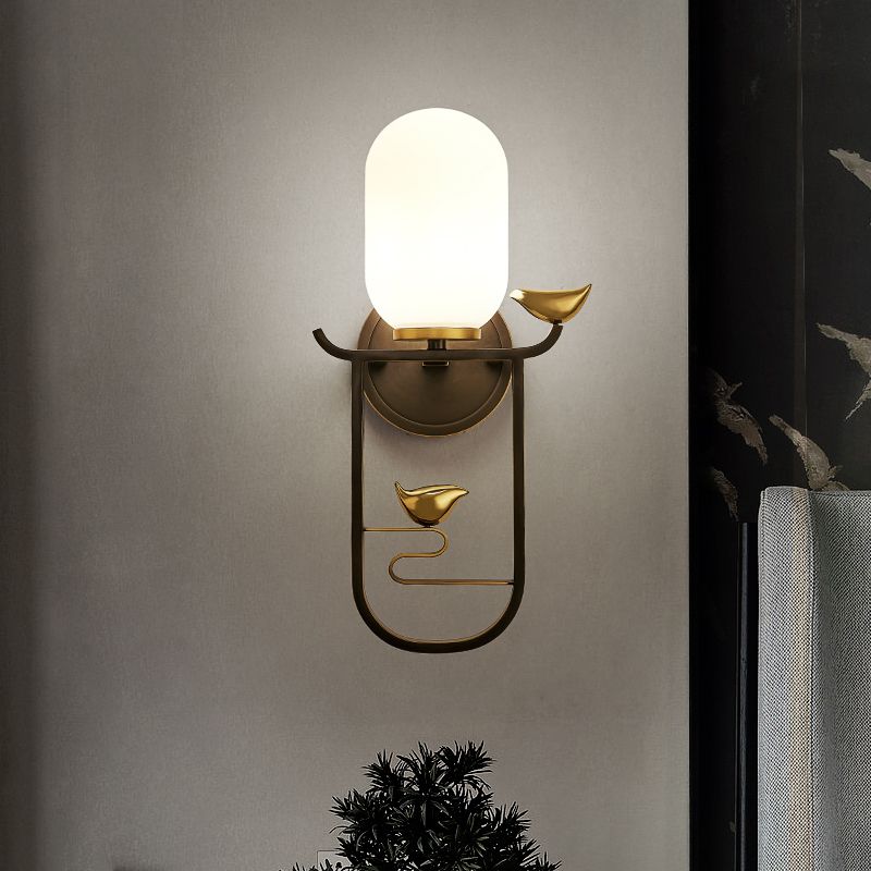 Gouden eigentijdse SCONCE -verlichtingsarmaturen witte glazen wandlamp SCONCE voor woonkamer