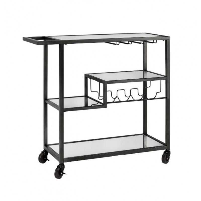 34.65" High Contemporary Rectangle Prep Table Rolling Metal Prep Table for Kitchen