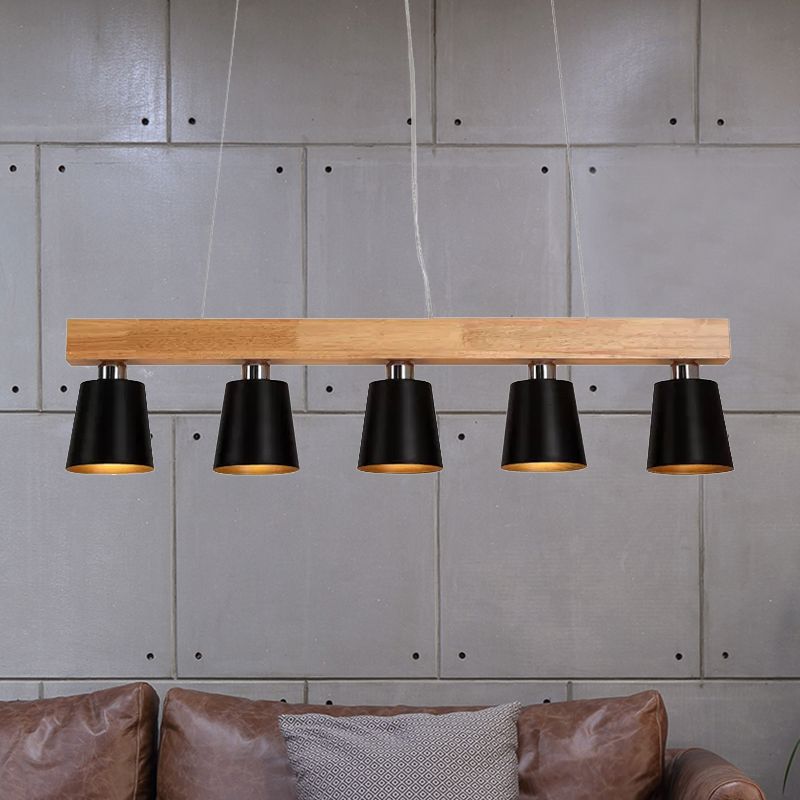 Lampada a sospensione a sospensione a 3/5 luci a 5 luci, lampada a goccia di ferro moderna in nero/bianco con cavo regolabile