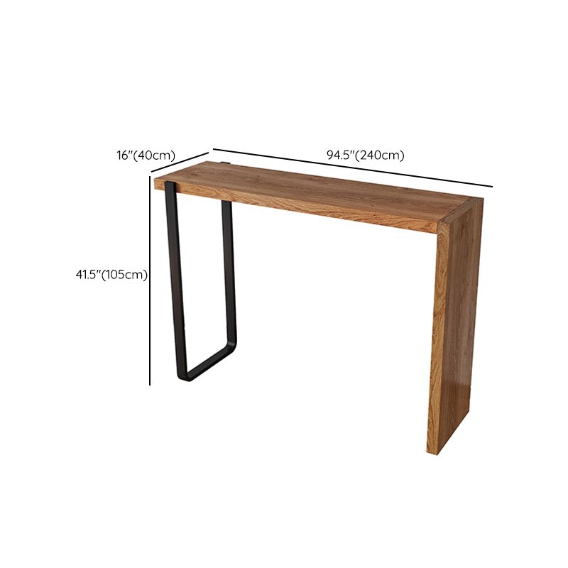 Indoor Contemporary Bar Dining Table Rectangle Shape Pine Wood Bar Table