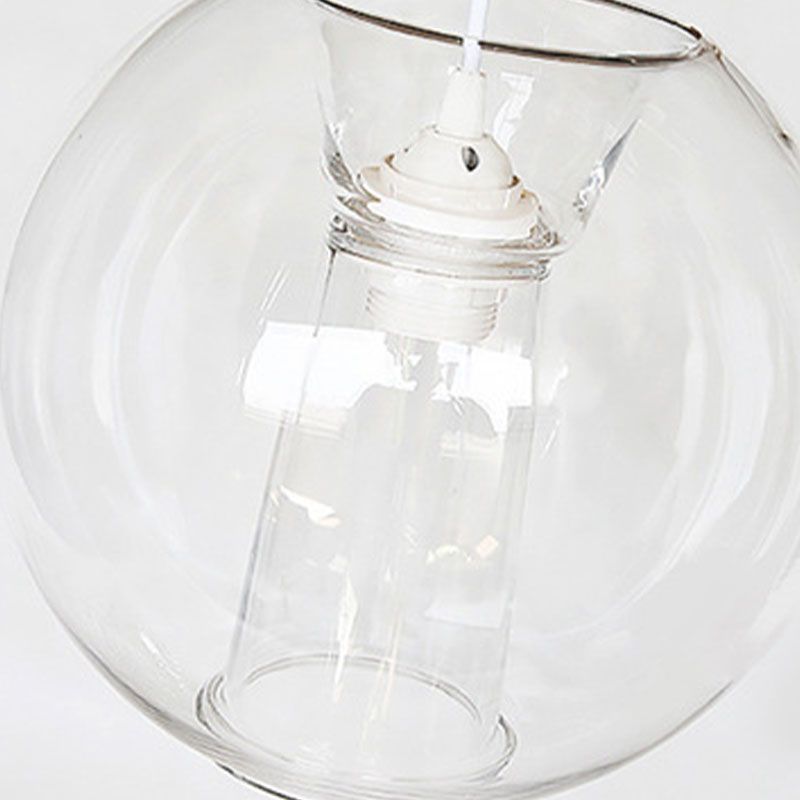 Schlafzimmer Einfache One Lampe Hanging Light Kit Globe Lucency Glass Anhängerlampe