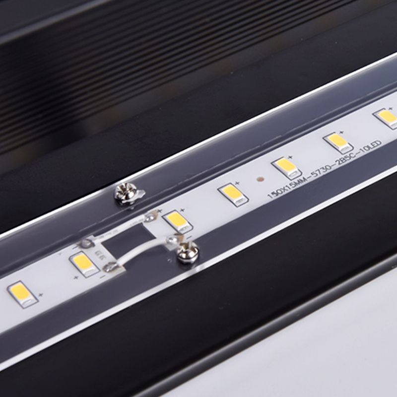 Lámpara cuadrada montada en la pared simplicidad posmoderna lámpara de montaje de pared de aluminio para sala de estar