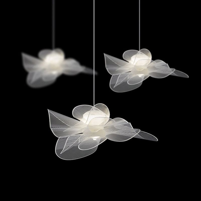 Luz de colgante colgante sombreado de estilo acrílico Led acrílico Luz colgante de luz en blanco