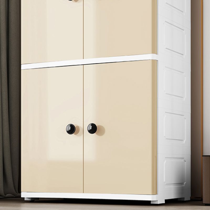Contemporary Wardrobe Armoire Plastic Wardrobe Closet with Legs