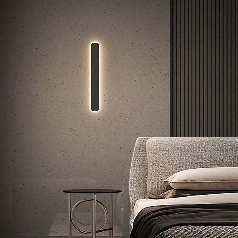 Modern Metal Wall Sconce LED Linear Shape Vanity Lamp with Acrylic Shade for Bathroom