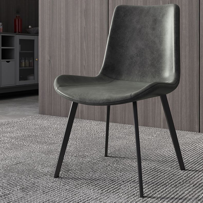 Contemporary Style Sintered Stone Dining Set with Traditional Height Table and Black Leg Base