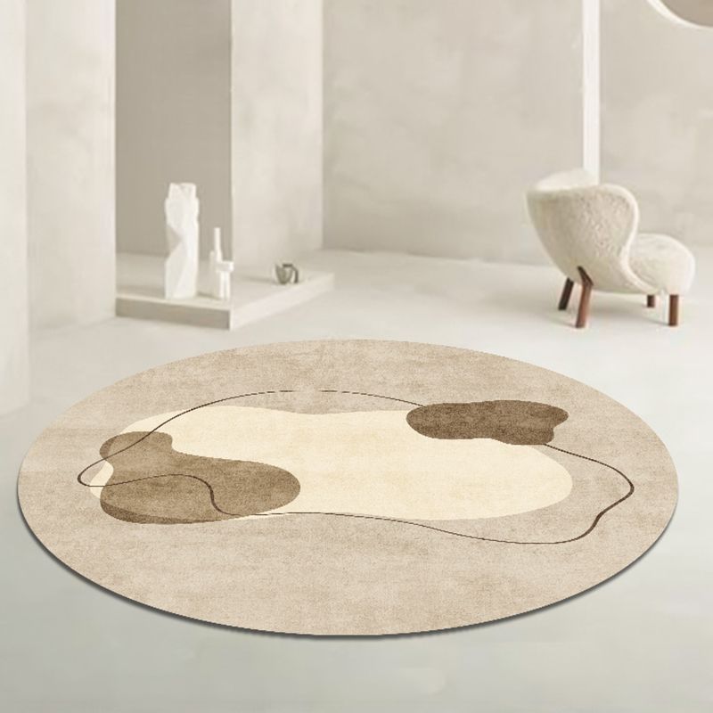 Area di colore a contrasto moderno tappeto tappeto in poliestere marrone tappeto anti-slip wasy care tappeto per soggiorno