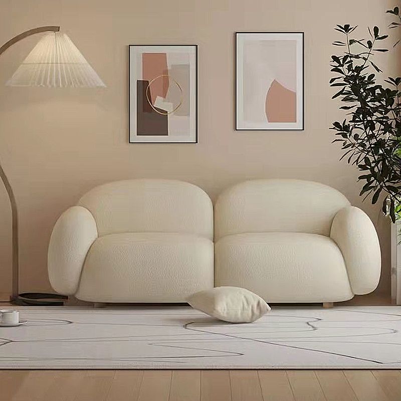 Faux Leather Modern Sofa 28.35" High Tight Back 2-seat Loveseat