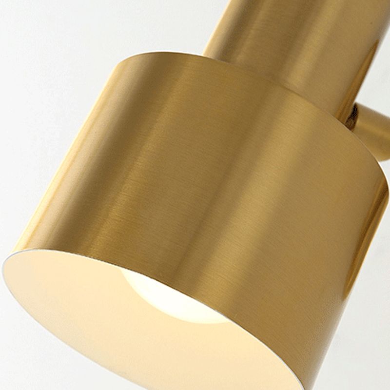 Geometric Metal Mirror Wall Lighting Modern Single Light Wall Mounted Lighting in Brass