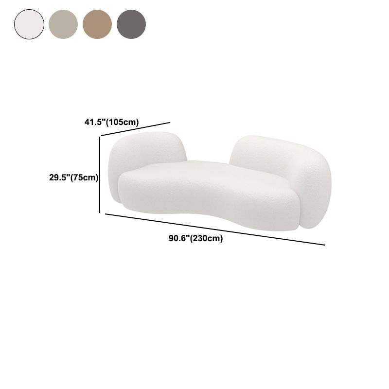 Modern Style Sofa with Curved Back and Padded Sponge Seat Sofa