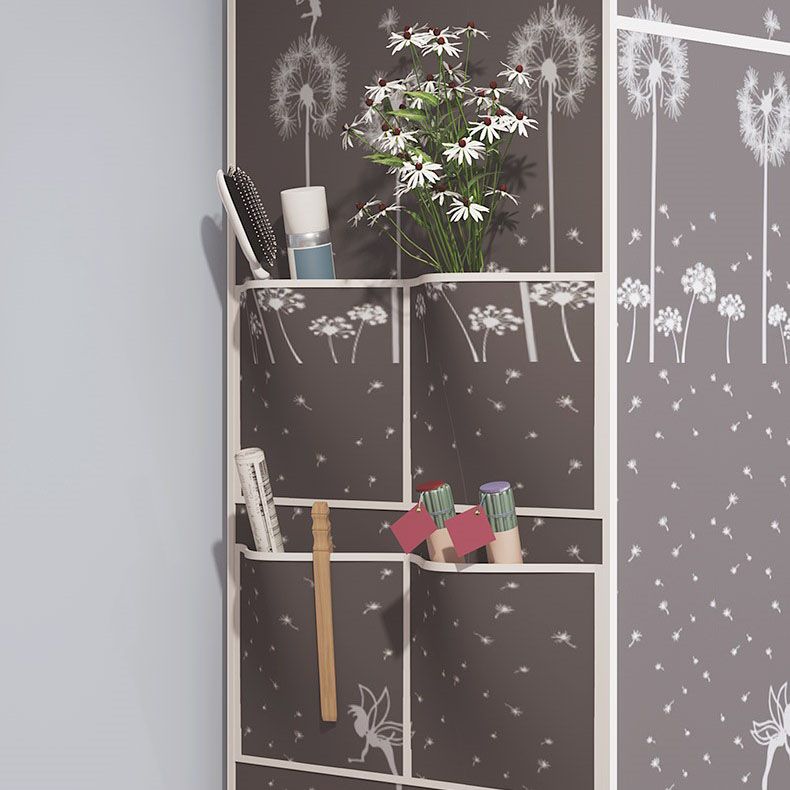 Metal Frame Wardrobe Armoire Contemporary Style Wardrobe Cabinet for Bedroom