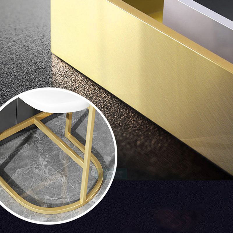 Glam Style Leather Bar Stool Backrest Counter Stool for Bristol