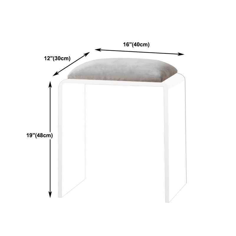 Modern Makeup Dressing Table Stool Set with 1/2 Storage Drawers